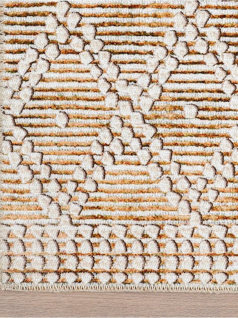 Neutral Beige Geometric Area Rug - Brand Unspecified - Picture 3 of 3